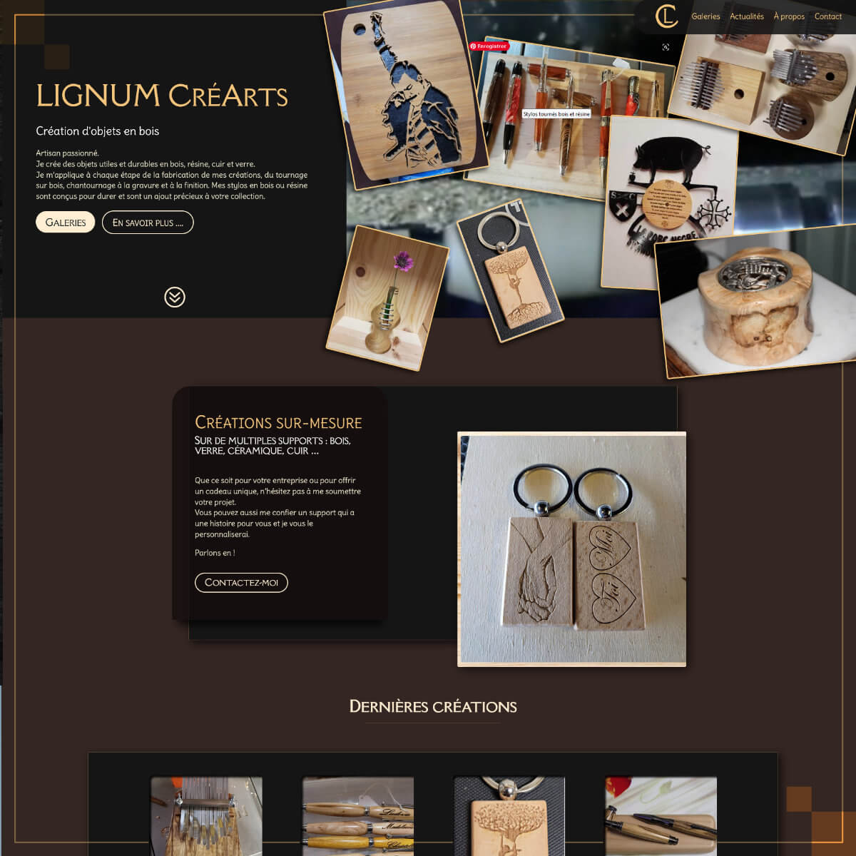 Lignum CréArts : site vitrine