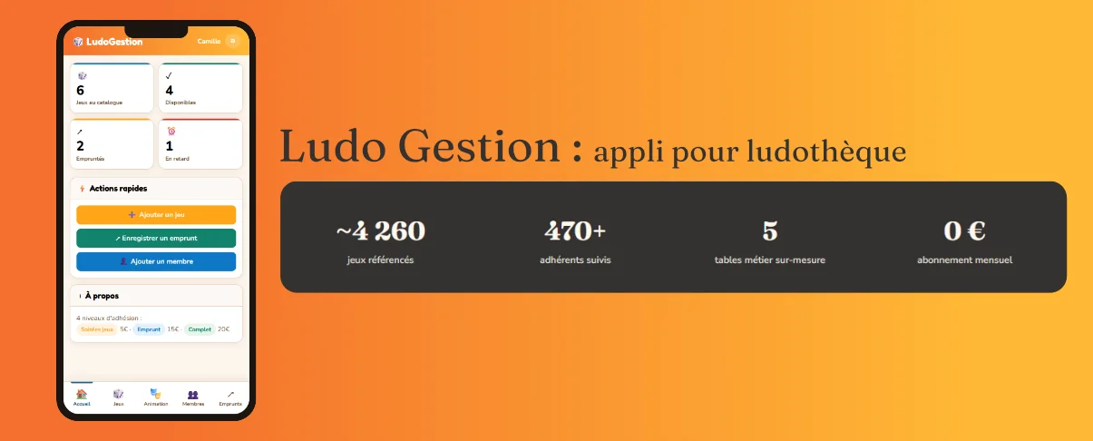 LudoGestion : Appli pour ludothèque